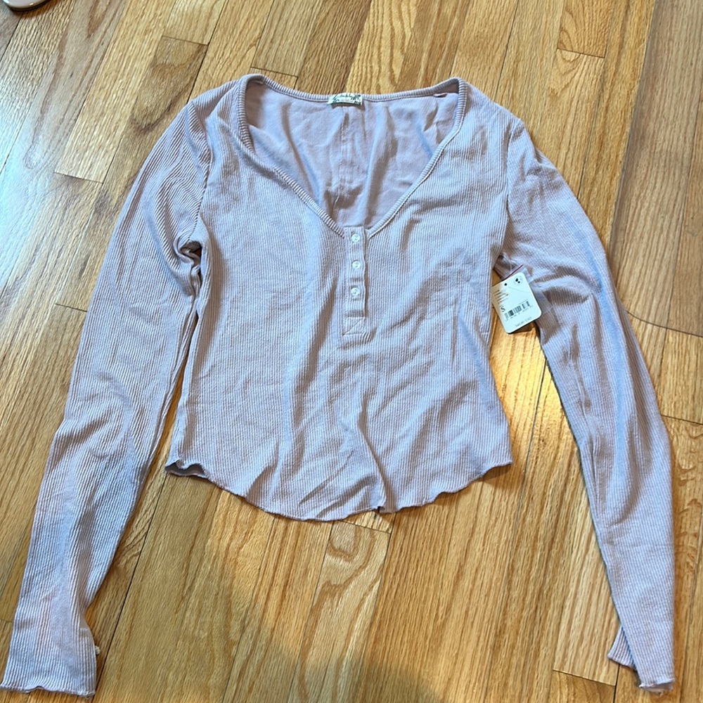 Free people light purple long sleeve